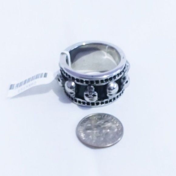 Skull Head Stainless Steel Ring Size 12 - Picture 5 of 6